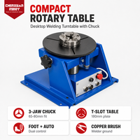 Table rotative de soudage à vitesse variable portable, positionneur à commande au pied pour opération de soudage circulaire automatique de mini-pièces