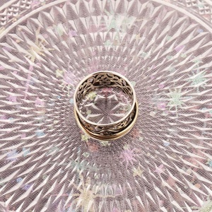 925 Sterling <strong>Silver</strong> Leaf Texture Meditation <strong>Spinner</strong> <strong>Ring</strong> Gold Plated Fidget Spinning <strong>Ring</strong> - Product Image 2