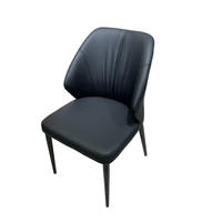 Chaise de salle à manger contemporaine de luxe léger avec dossier, design ergonomique en cuir pour la maison et la restauration