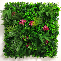 Mur de plantes artificielles résistant aux UV extérieur intérieur 3D 1 M X 1 M clôture de jardin fausse toile de fond verte décoration d'herbe de haie de buis