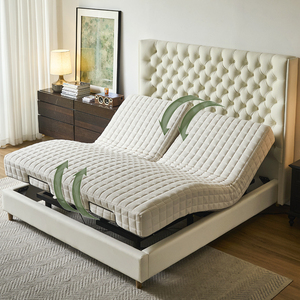 Lit King Size Intelligent et Réglable de Luxe avec Dossier Haut, Lit Double à Conception Zéro Gravité, Meuble de Chambre à Coucher M-08 - Product Image 6