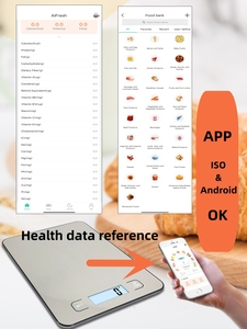 Báscula inteligente Digital LCD, báscula electrónica para hornear para el hogar, Bluetooth conectado con aplicación, medida de alimentos para el cuidado de la cocina - Product Image 5