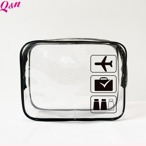 Trousse de toilette de voyage transparente portable avec logo personnalisé sac de rangement pour cosmétiques en PVC hautement translucide - Product Image 2
