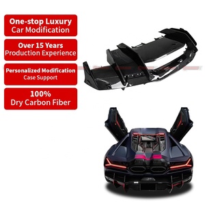 Kit carrosserie en fibre de carbone sèche style OEM pour Lamborghini Revuelto : Lame avant, Canards, Coques de rétroviseurs, Jupes latérales, Aérations d'ailes, Lame arrière - Product Image 6