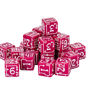 FACCUB Nuevo Dado de Resina Morado de 16mm D6, Estilo Mecánico, Digital, de Seis Caras, Accesorio para Juegos de Mesa - Product Image 1