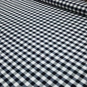 <span class=keywords><strong>Tissu</strong></span> teint en fil à carreaux élastique <span class=keywords><strong>noir</strong></span> <span class=keywords><strong>blanc</strong></span> pour vêtements pour enfants bagages chaussures chapeaux manteaux jupes pantalon à carreaux extensible - Product Image 1