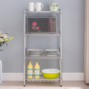 24 "x 30" x 60 "hiện đại <span class=keywords><strong>Knock</strong></span> xuống 4 tầng 150kg tiện ích Kệ nhiệm vụ nặng nề xách tay Chrome dây kệ - Product Image 3