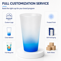Tasse en verre borosilicate de haute qualité 16oz, écologique, sans plomb, anti-fuite, sans BPA, compatible lave-vaisselle, personnalisable OEM/ODM, design moderne