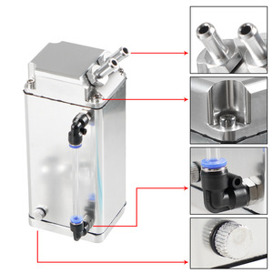 Tanque de Respiración de Aceite Metálico para Modificación de Automóviles con Manguera y Accesorios para Actualización y Reequipamiento - Product Image 5