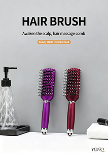 Cepillo para el cabello con logotipo personalizado, para alisar y desenredar, con cojín de masaje para el cuero cabelludo, juego de peines de nailon hueco para todo tipo de cabello - Product Image 6