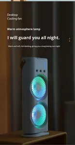Wholesale Hot-Selling Desktop Air <b>Conditioner</b> Fan 5-Hole 3-Hole Spray Cooling Cooler Water Ambient Light Rechargeable - Product Image 4