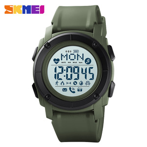 Skmei Smart Watch Men Digital Sports Heart Rate Monitor Bluetooth Waterproof Outdoor Compass Fitness Tracker Black - Product Image 5