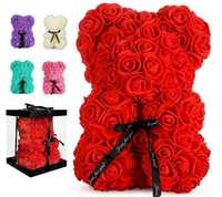 Bunga Sabun Beruang Teddy Kreatif dengan Kotak Hadiah - Hadiah Hari Ibu & Natal 25CM Bahan PE