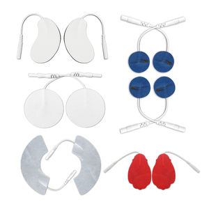 Parche de electrodo <span class=keywords><strong>Tens</strong></span> autoadhesivo no tejido, CE ISO, venta al por mayor, ovalado, 45x30mm, con cables de plomo Pin de 2,0mm para masajeador de unidad <span class=keywords><strong>TENS</strong></span>/EMS - Product Image 3