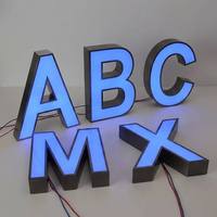 Lettres en relief 3D en acrylique avec éclairage frontal LED pour la publicité commerciale et l'utilisation en extérieur dans les centres commerciaux, étanches IP65, personnalisables
