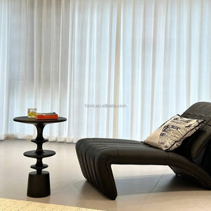 Table basse moderne d'extérieur en fibre de verre avec plateau en verre, couleur personnalisable, durable, mobilier de salon, style panneau contemporain pour - Product Image 4