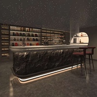 Table de bar moderne en acier en forme de L, pliable, résistante à l'eau, durable, écologique, facile à nettoyer, multifonctionnelle pour la maison et le bar