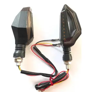 Lampu indikator sein sepeda motor Universal, lampu sein sepeda motor Universal, lampu sein LED 12V, lampu Amber, lampu sinyal led 1 pasang