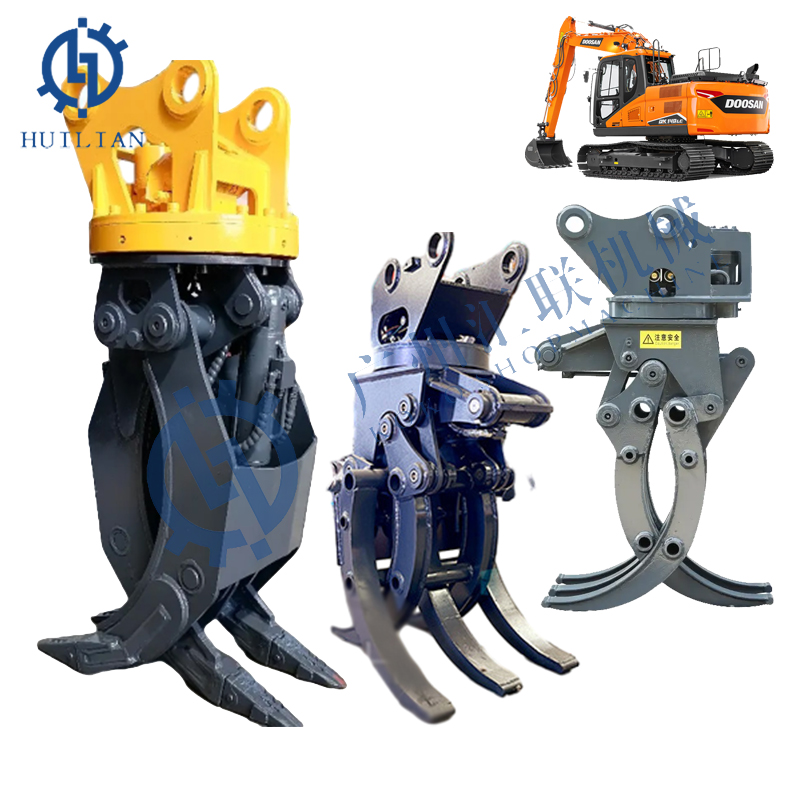 DX150 DX170 DX220 DX225LCV DX330 DX380LC CX420 DX500 бревна деревянный камень Гидравлический Стальной вращающийся Грейфер Для насадки экскаватора