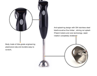 Mixeur Plongeant Électrique 200W en Acier Inoxydable et Plastique pour Cuisine Domestique 2026, Mixeur à Main, Extracteur de Jus, 2 Vitesses, 0.6-1L