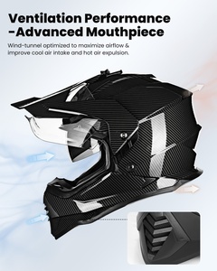 <span class=keywords><strong>Casco</strong></span> de Motocicleta ILM WS902 Doble Propósito para Aventura, Nuevo, ABS, Todoterreno, con Doble Visor y Pinlock de Liberación Rápida, Superventas - Product Image 5