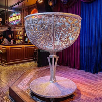 LiqVis – Nouvelle Bouteille LED Géante Personnalisée à Paillettes Dorées, Verre à Martini en Acrylique pour Fêtes, Scène de Boîte de Nuit et Performances de Cocktails