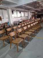 Chaise de cuisine en bois minimaliste KD de style japonais pour restaurant Assemblage facile Coût de transport réduit