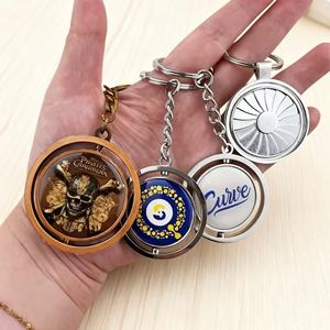 Llavero Giratorio de Metal Personalizado de 360 Grados, Llavero de Esmalte Duro y Suave con Dibujos Animados, Recuerdo Promocional para Empresas, Regalo - Product Image 1