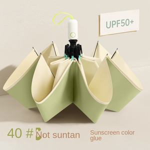 Colección Creativa de Festivales Sombrilla Triple Automática, Sombrilla Personalizable con Pegamento de Color, Regalos de Negocios, Paraguas Soleado Clásico - Product Image 3