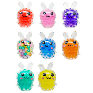 Juguetes antiestrés de TPR con forma de conejo de Pascua, pequeños, mini y lindos, de rebote lento, divertidos para apretar y con sonido. - Product Image 2