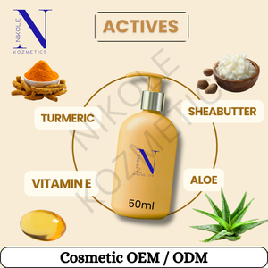 Lotion corporelle éclat au curcuma : Formule hydratante éclaircissante enrichie en extraits naturels de curcuma pour une peau radieuse et lisse - Product Image 2