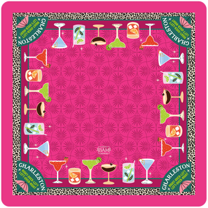 Tapis de Mahjong Premium La Dolce Vita, motif floral bleu, blanc et citron, en néoprène imperméable et antidérapant, idéal pour les soirées de <span class=keywords><strong>jeu</strong></span> sur le thème italien - Product Image 3