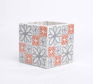 <span class=keywords><strong>Vasi</strong></span> per Piante Succulente in <span class=keywords><strong>Cemento</strong></span> Stile Francese con Motivo Floreale Quadrato all'Ingrosso - Product Image 3