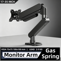 Bras de moniteur en gros pour écrans de 17 à 35 pouces, support à ressort à gaz et bras en aluminium de qualité supérieure, sélection de charge double 0-6 kg et 2-9 kg
