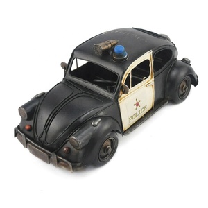 Antique Metal <strong>Police</strong> Car Model Black Figurine Birthday <strong>Gift</strong> Boy Toy <strong>for</strong> Home <strong>Office</strong> Pub Shop Decor Retro Metal Craft Decorations - Product Image 1