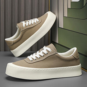 New All <b>Match</b> Casual Shoes For Men Round Toe Lace Up Fashion Trend Basketball Style Walking Shoes Solid Color Cloth Upper EVA - Product Image 3