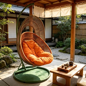 <span class=keywords><strong>Chaise</strong></span> suspendue en rotin moderne, idéale pour l'intérieur et l'extérieur, pour balcon, cour et jardin – Vente chaude directe usine - Product Image 3