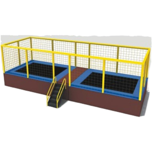 Fitness geräte Rechteckiges Trampolin mit Griff Gymnastik ballen Neues Design Garten trampolin - Product Image 1