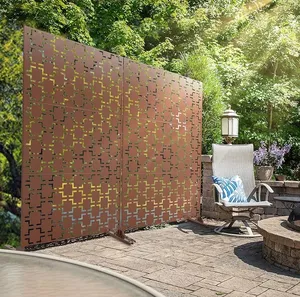 Corten Steel Garden Screen Garden Art Metal Screen Weather-resistant Steel Screen