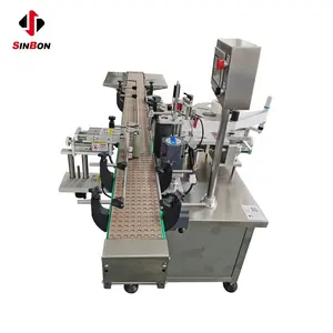 Automatic bottle labeling machine for adhesive sticker