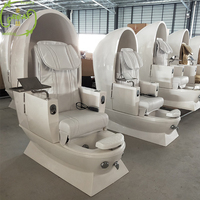 Excellent équipement de salon de beauté moderne, fauteuil de massage Shiatsu de luxe en forme d'œuf, fauteuil de manucure et de pédicure, siège vibrant, plateau de manucure