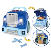 Yuglow Voiture jouet multi-mode pour enfants à assembler et réparer, avec volant de simulation de conduite, 2-en-1 : voiture jouet et tirelire