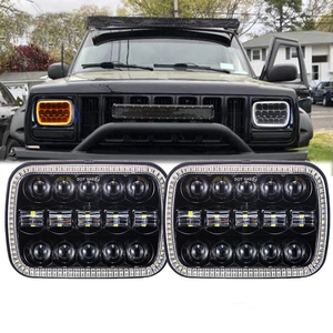 HYNBYZJ Faro LED Cuadrado Universal Clásico de 110W con Halo, Luz Alta/Baja de 7'' para <span class=keywords><strong>Jeep</strong></span>, Toyota, <span class=keywords><strong>Hummer</strong></span>, Faro de 5x7 Pulgadas - Product Image 4
