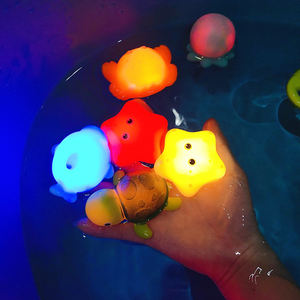 Juguetes de Baño para Bebés, Animales Lindos, con Luz LED, Flotantes, de Goma Suave, Ranas Luminosas de Inducción para Niños - Product Image 4