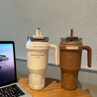 Sitarayuri grande capacité poignée Portable Double-boisson tasse isolée Design moderne tasse à café sous vide pour voiture de bureau pour les femmes