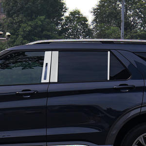 Garnitures de fenêtre de voiture en acier inoxydable décoration pour ford <span class=keywords><strong>explorer</strong></span> 2020 2021 <span class=keywords><strong>2022</strong></span> 2023 2024 accessoires de fenêtres kit de style automatique - Product Image 5