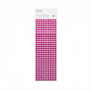 Ilan Adesivo Brillante 6mm Fucsia 504pz Cartoncino Grande - Product Image 1