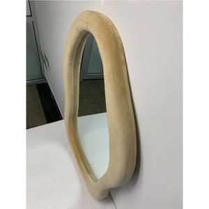 Espejo de Cuerpo Entero Estilo Europeo Personalizado, Espejo Decorativo de Pared con Marco Ondulado de Franela para Vestidor, Espejo de Pie con Marco - Product Image 6