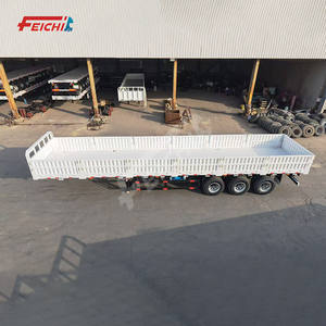Semi-<span class=keywords><strong>remorque</strong></span> FEICHI à 3 essieux avec panneaux latéraux, clôture de protection, en acier haute résistance pour camion - Product Image 4