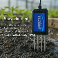8-in-1 Bodemsensor voor fruitboomgaardbewaking, 4G draadloos, temperatuur, vochtigheid, pH en EC-meting, waterdichte behuizing